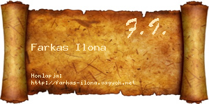 Farkas Ilona névjegykártya